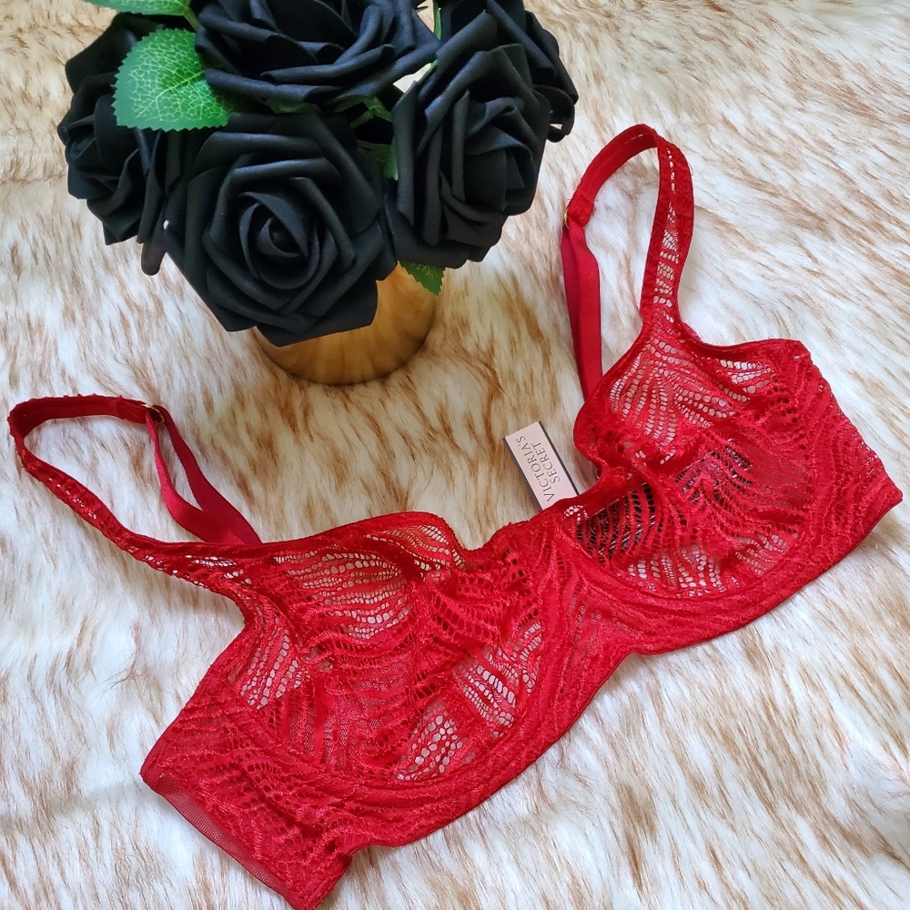 Valentine's Day🥰Women's VS Red Zebra Lace Balconette Bra